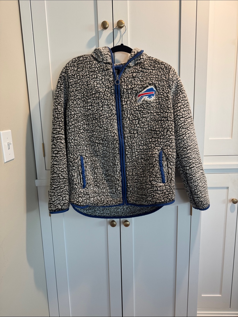 NFL Blue and Gray Sherpa Lined Team Apparel Jacket